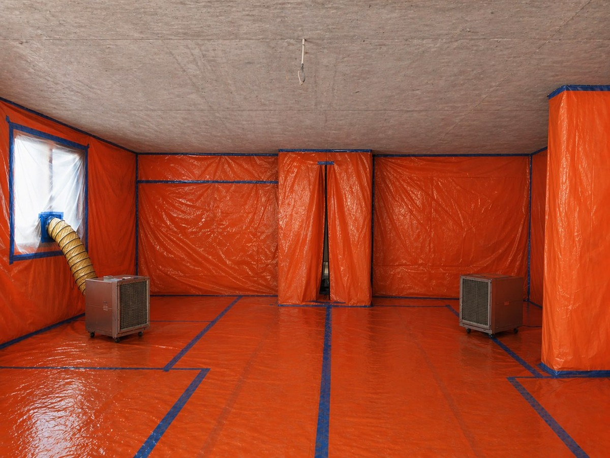Ceiling after asbestos abatement
