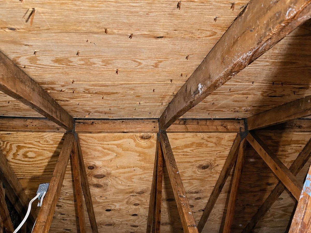 Attic after mould remediation